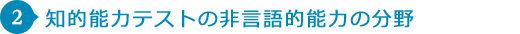 知的能力テストの非言語的能力の分野